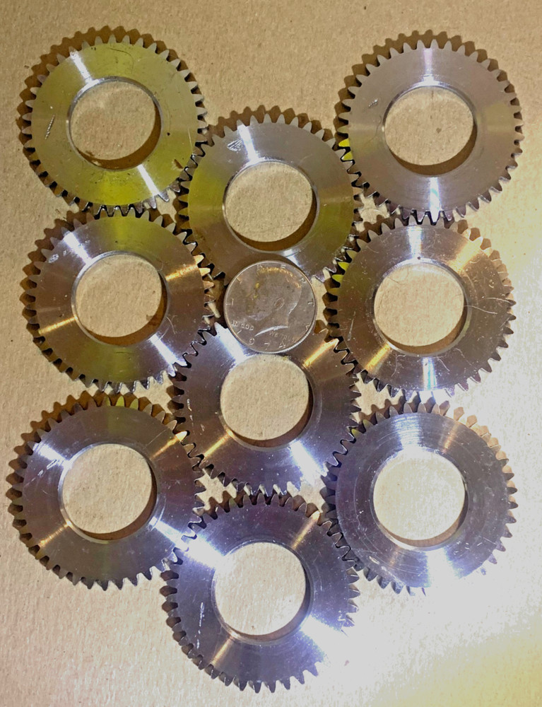 Gears 2.25 x 1/8″ Steel Pieces For Art or cool washers 1 1/8″center hole 9pc Lot