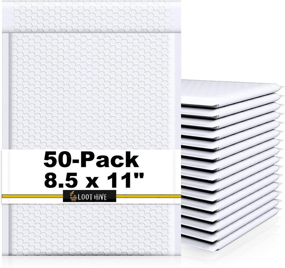 NEW 8.5×11″ White #2 Padded BUBBLE MAILERS Poly Bag Self-Seal Shipping Envelopes