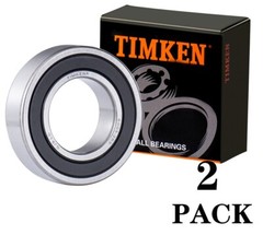 TIMKEN 2PACK 6005-2RS 25X47X12MM Double Rubber Seal Bearings
