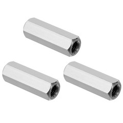 3Pcs 5/16″-18 UNC 2″ Length 304 Stainless Steel Coarse Hex Coupling Nuts