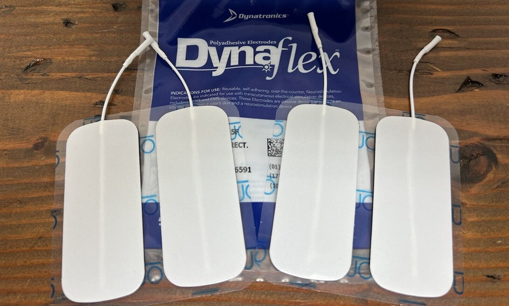 Dynaflex Polyadhesive Electrodes – Size 1.5 x 3.5 Rectangle – Comes with 8 Pads