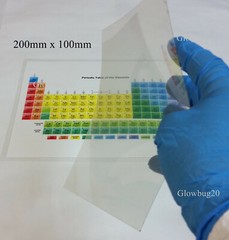 ITO on PET film: 200mm x 100mm Transparent conductive film: 30 ohm/square