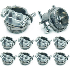 10 Pcs 3/4 inch Conduit Clamp Cable Connectors | Zinc Alloy Construction Resists