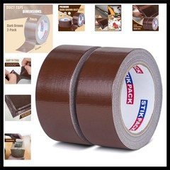 Colored Duct Tape, 2 Rolls Heavy Duty Dark Brown Duct Tape 9 Mil x 2 Inch x 2…