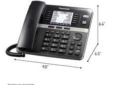 Panasonic Office Phone System Corded Base Station with 4 Lines KX-TGW420B Black