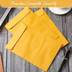 500 Counts 6 x 9 Inch Brown Envelopes Self Adhesive One Size,