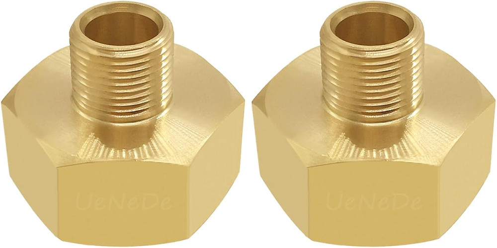 2PCS Water Line Adapter, 3/4″GHT Female to 3/8″ Compression Male Reducer Conn…