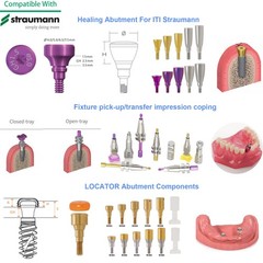 US Fit Straumann ITI BL/BLT Implant Healing Abutment Impression Open/Closed Tray