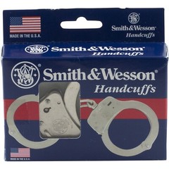 Smith & Wesson S&W Nickel Silver Finish Handcuffs 2 Keys Model 100