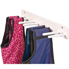 Wall Mounted Lead Apron Rack 8 Peg White Heavy Duty 20″ X-Ray Skirt Hanger