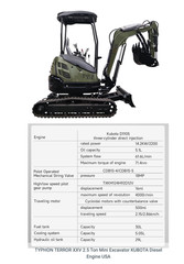 TYPHON 2.5 Ton Mini Excavator KUBOTA Diesel Engine USA w 14 attachments