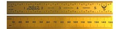 6″ TiN Coated English/Metric Rigid Rule Ultra High Contrast, 3/4″ Wide