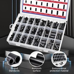 795Pcs Nylon round Spacer Non-Threaded Plastic Standoff Hardware Assortment Kit