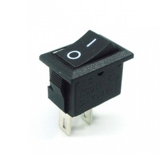 On/Off Switch 12V DC Black Rocker Flip Rectangle 1/2″ x 3/4″ Universal 2-Pin I/O