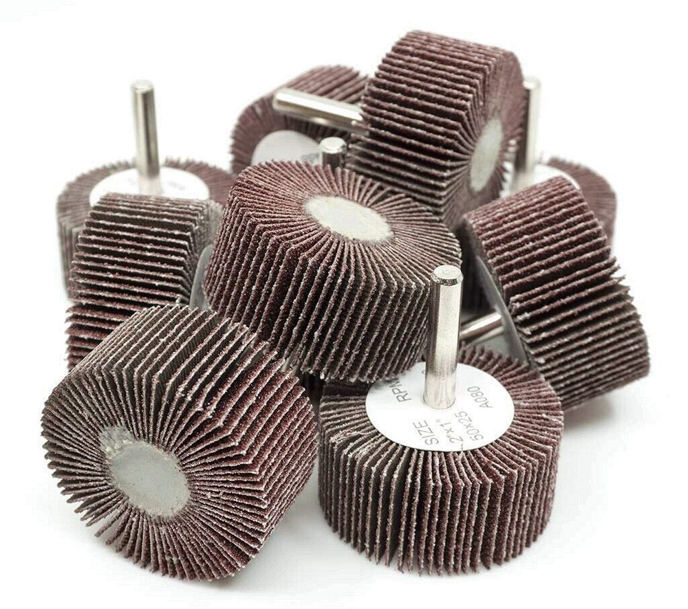 2x1x1/4″ 40 60 80 120 Grit Abrasive Flap Sanding Grinding Wheel Sander for Drill