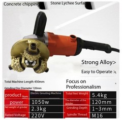 Handheld Electric Chipping Machine for Concrete Floors, Textured Finish