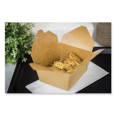 GEN KS10120 Take-Out Box, 30 oz, 5.06 x 4.27 x 2.4, Brown, Paper, 450/Ct