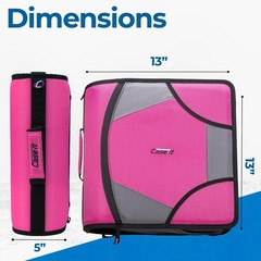 King Sized Zip Tab School Zipper Binder | 4-Inch D