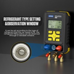 Refrigeration Digital Manifold Gauge Set AC HVAC System Vacuum Pressure Tester