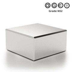 1-2 Pack N52 Strong Magnet Square Powerful Rare Earth Block Neodymium 40x40x20mm