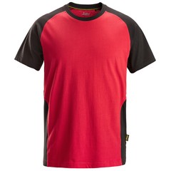 Mens Snickers Workwear Two Coloured T-Shirt Combo Top Black Red Blue 2550 S-XXXL