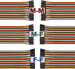 Cables jumper header 120 pines 10 20 30cm hembra multicolor Arduino Raspberry Pi
