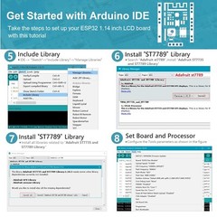 ideaspark® ESP32 Development Board 1.14 inch 135×240 LCD Display,CH340,WiFi+BL
