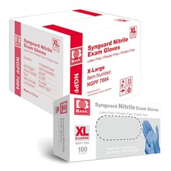 Synguard Nitrile Exam Gloves 10 bxs/case X-Large each box of 100 gloves