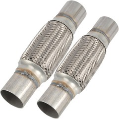 2 Pack 2.5 x 6 x 10 Inch Stainless Steel Heavy Duty Exhaust Flex Pipe, Double…