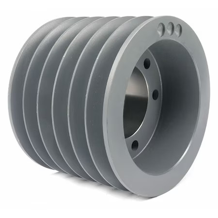7/8 In To 3-1/2 In Quick Detachable Bushed Bore 6 Groove V-Belt Pulley 8 In Od,