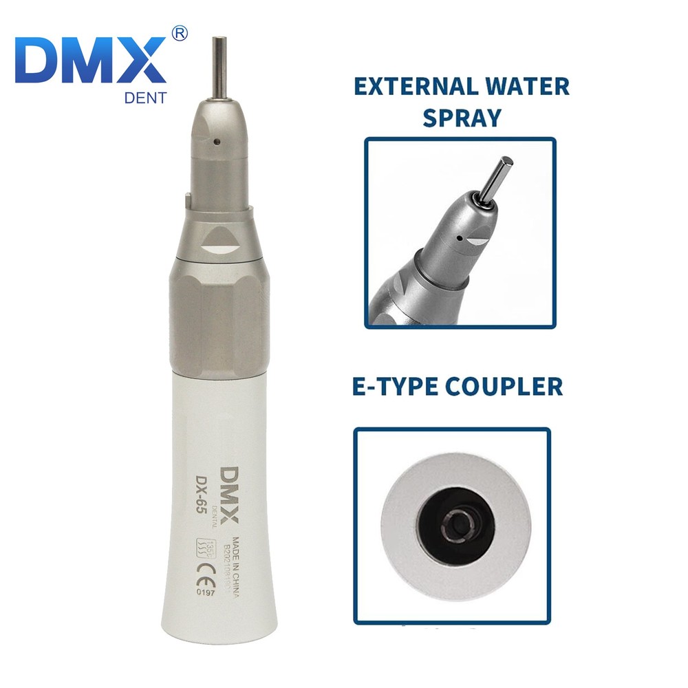 DMXDENT Dental Slow Low Speed Handpiece Straight Contra Angle Air Motor 4/2Holes