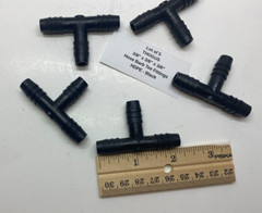 (Qty 5) THOGUS 3/8″ Barbed HDPE Tee Fittings (3/8″ x 3/8″ x 3/8″) – Black –