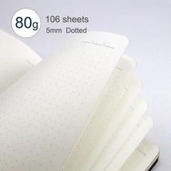 Soft Cover Leather Journal Notebook A5 Dotted 212 Pages 5×8.25 Inches with St…