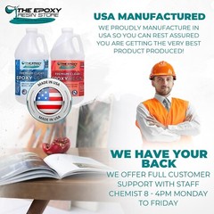 Clear epoxy resin, two part kit, easy mixing, crafts, tabletop epoxy- 1 Gal Kit