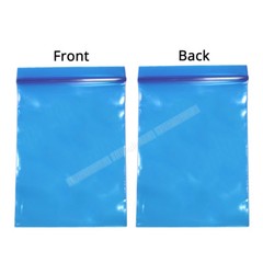 Multiple Sizes Glossy Blue Translucent 1.96 MIL PE Flat Zip Seal Bag B04