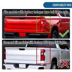 19-26 Silverado 1500 20-23 2500HD 3500HD LED Tail Lights Switchback Black Smoke