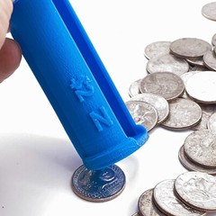 3D Printed Patented Design Coin Counter & FAST WRAP TUBES W/ Inspect&Reach Gap