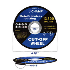 4-1/2 Cut off Wheels for Metal, 6 Pack 4.5 Inch Disc Cutting Wheel Cuto