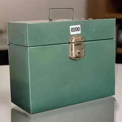 VTG Metal File Box No Key Excelsior USA 12×5.5×10 Industrial Green Steel Chest