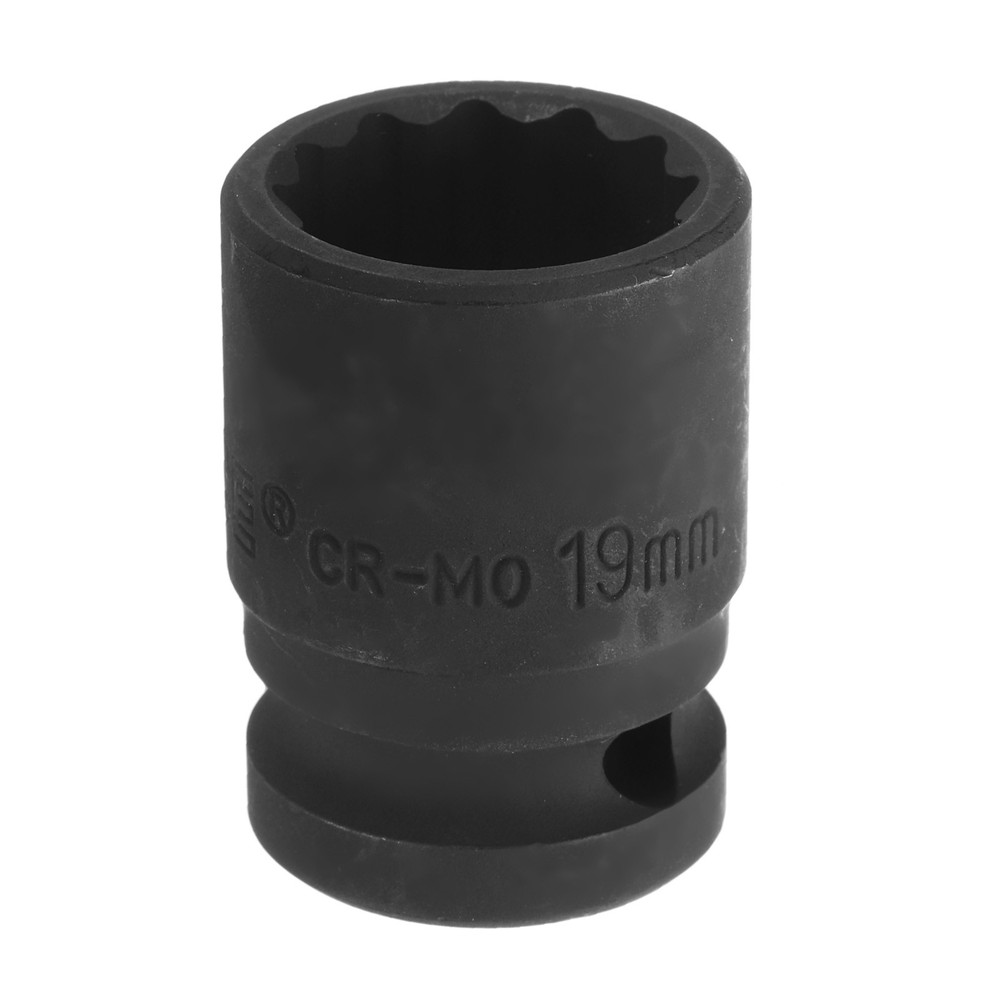 1/2″ Drive x 19mm Shallow Impact Socket 12-Point Metric CR-MO Steel