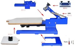 Tilting One Color Screen Printing Machine w/Adjust Pallet 18×22”Screen Printer