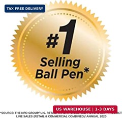 BIC Round Stic Xtra Life Black Ballpoint Pens, Medium Point (1.0mm), 10-Count Pa
