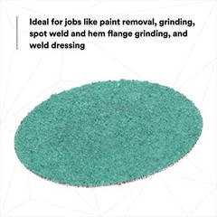 3M Green Corps Roloc Disc 36536, 80+ Grit, 3 in, Pack of 25 Heavy Duty, Quick