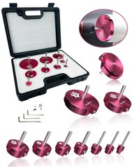 9 Pcs PVC Pipe Reamer Kit, 0.5+0.75+1+1.25+1.5+2+2.5+3+4 Inch, Pink