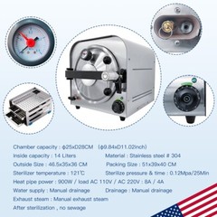 14L Dental Autoclave Steam Sterilizer Medical Sterilization Equipment Class N