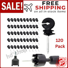 120 Pcs Electric Fence Insulator Screw-In Insulator Fence Ring Post Wood Post