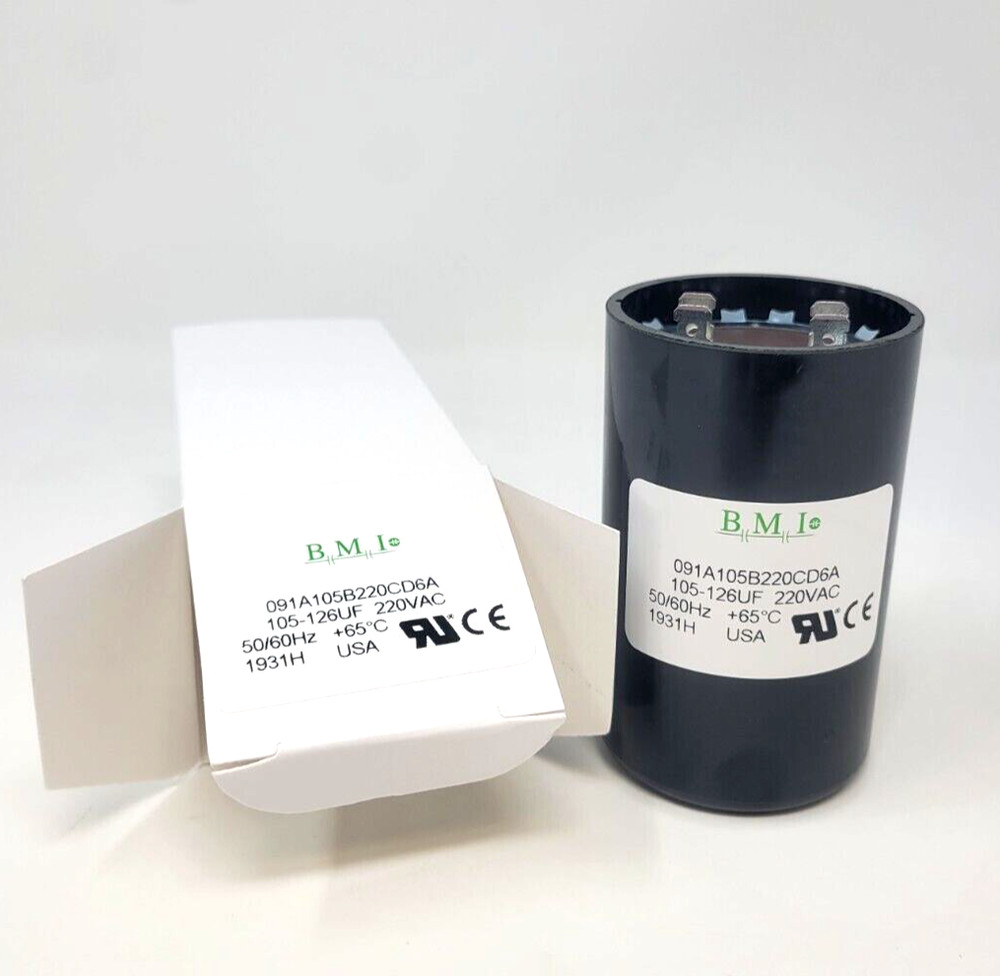 NEW B.M.I. BMI Barker Microfarads 105-126 uf Motor Start Capacitor Franklin Pump