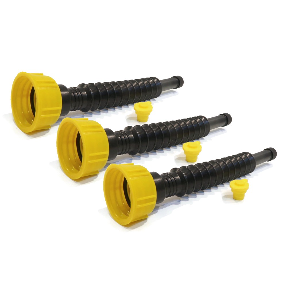 (Pack of 3) Flexible Gas Can Spout Kit for Most Rubbermaid & Essence Plastic Can