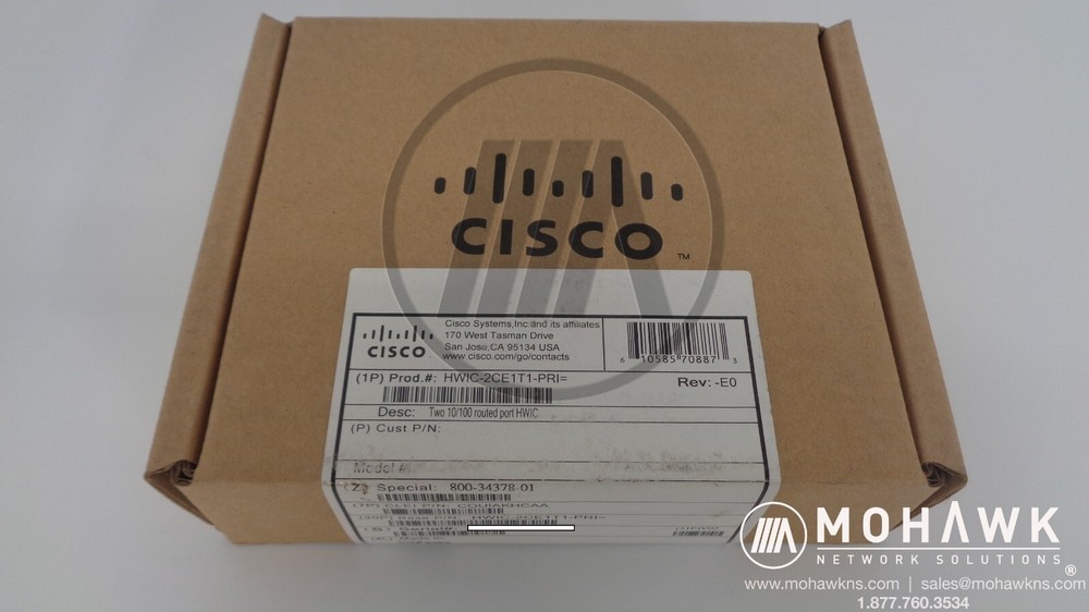 Cisco HWIC-2CE1T1-PRI 2-Port Channelized Interface Card Module FACTORY SEALED