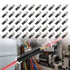 50PCS Plug-In Quick Wire Connector Kit 1-Pin Reusable Clamp Terminal Block US